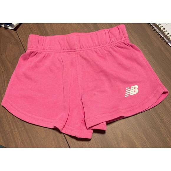 New Balance Girls Pink Athletic Shorts Size S 6X Elastic Waist Lightweight - Picture 1 of 5